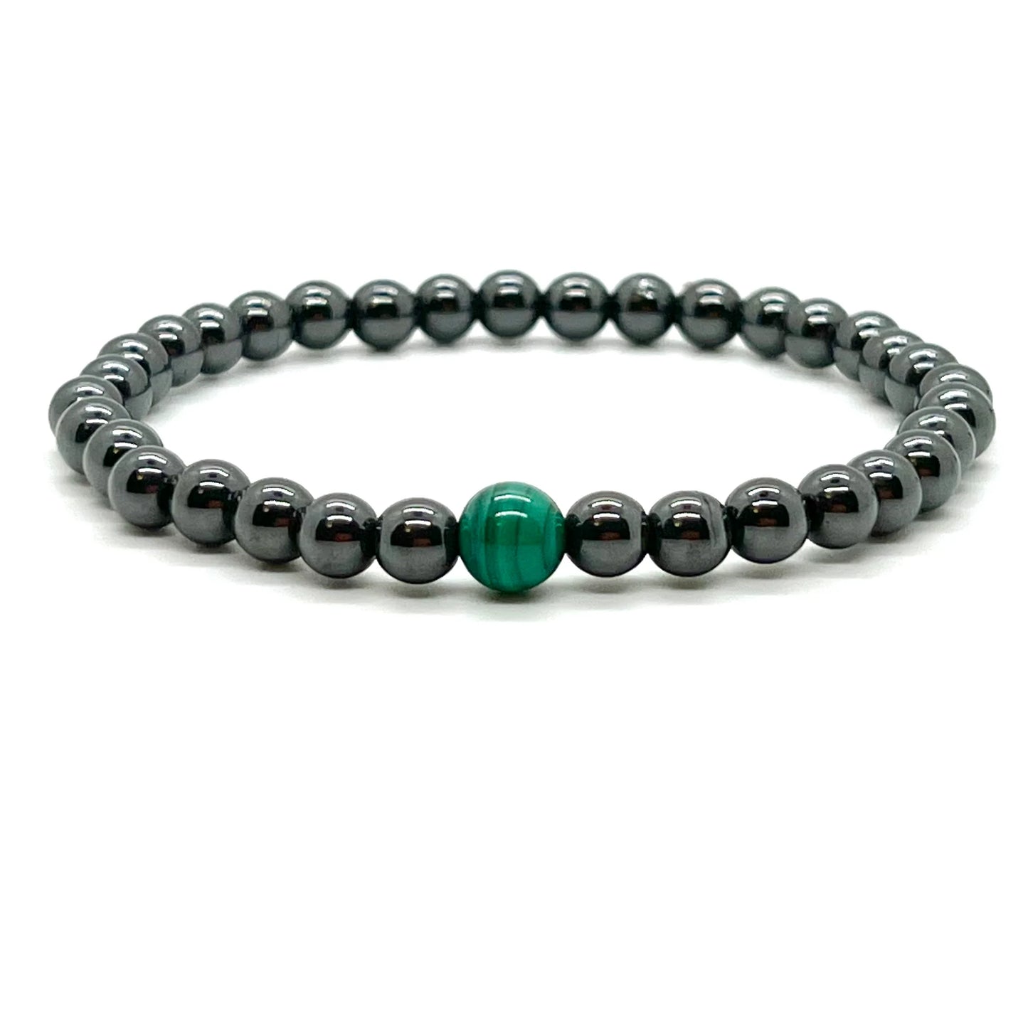 Joint Pain Support Malachite & Hematite Bracelet (Non-Magnetic)