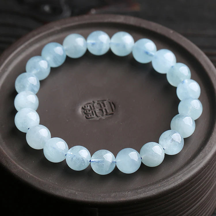 Blaues Aquamarin Armband - Erdend & Beruhigend
