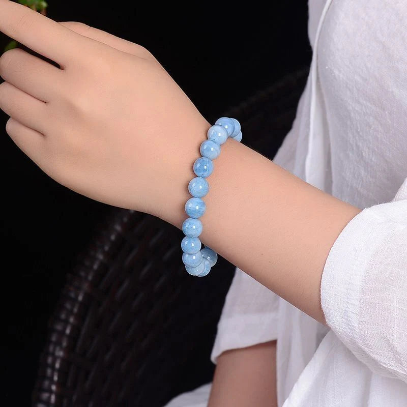 Blaues Aquamarin Armband - Erdend & Beruhigend