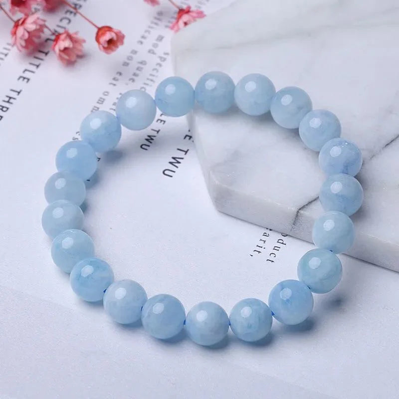 Blaues Aquamarin Armband - Erdend & Beruhigend