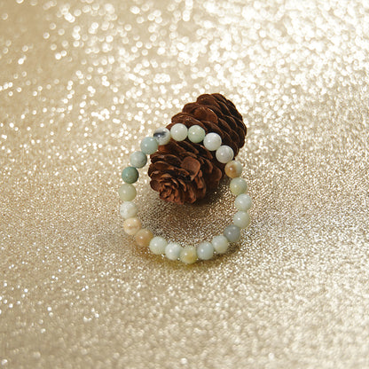 Amazonite Crystal Handmade Bead Bracelet