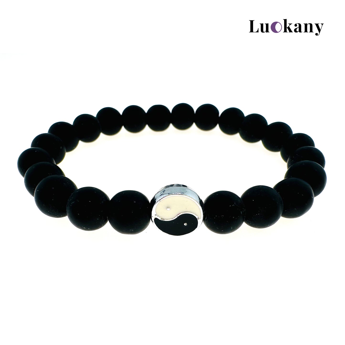 Tai Chi Yin Yang Feng Shui Black Turquoise Luck Bracelet
