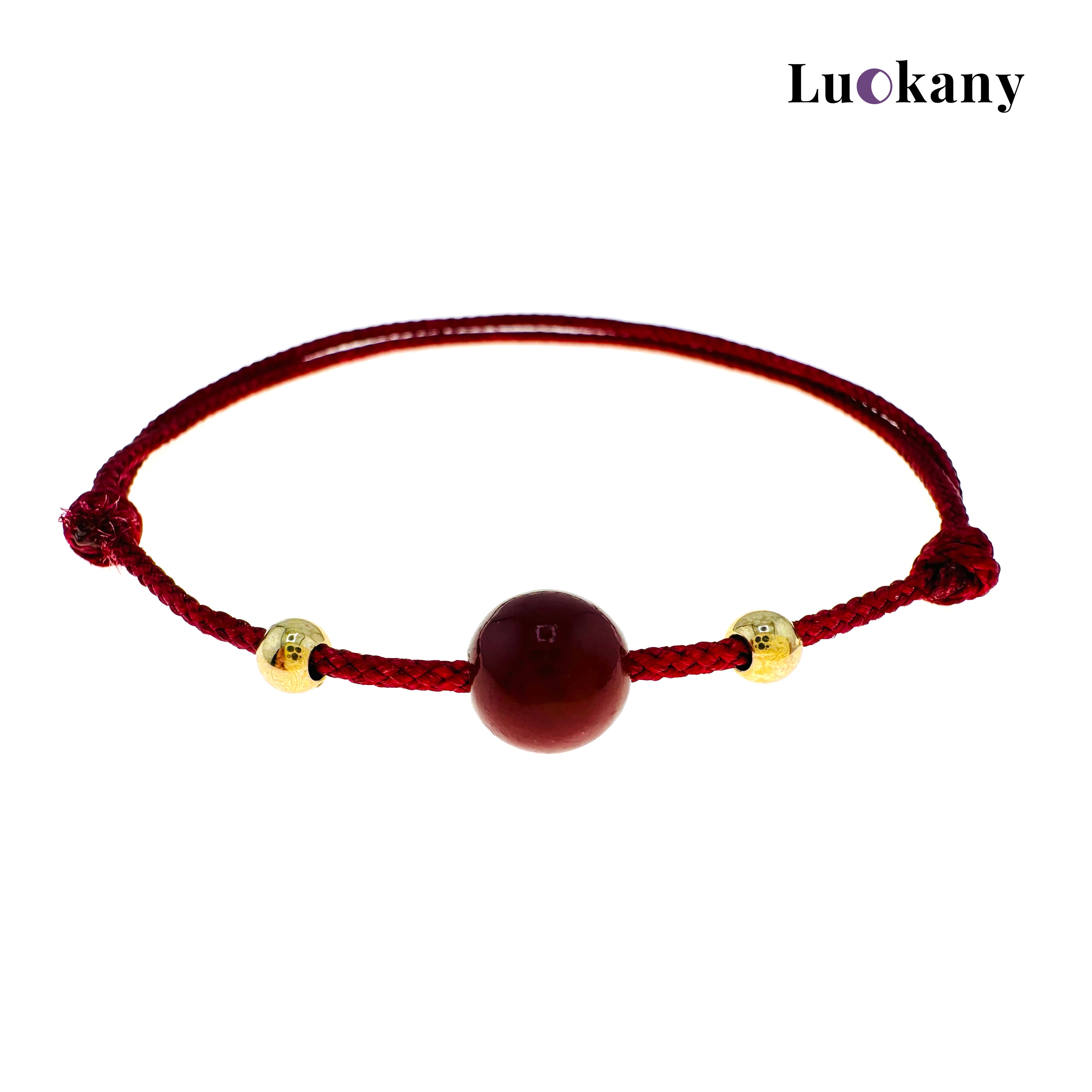 Little Red String with Cinnabar Lotus Bracelet for Success – Luckany