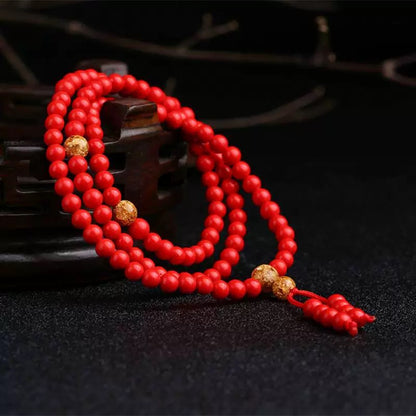 108 Red Agate Energy Mala Beads – Blessed by Master Jialin
