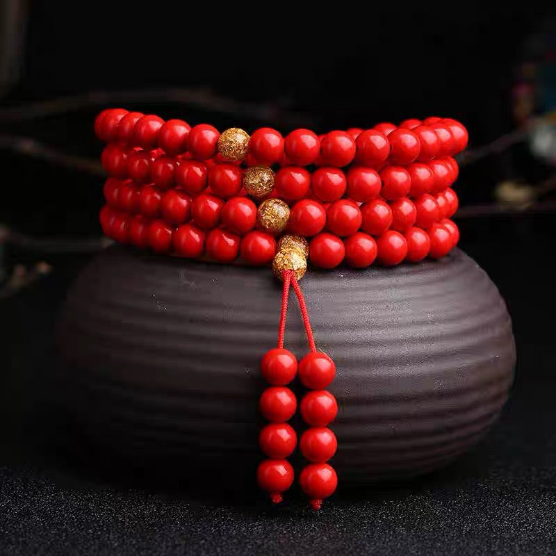 108 Red Agate Energy Mala Beads – Blessed by Master Jialin