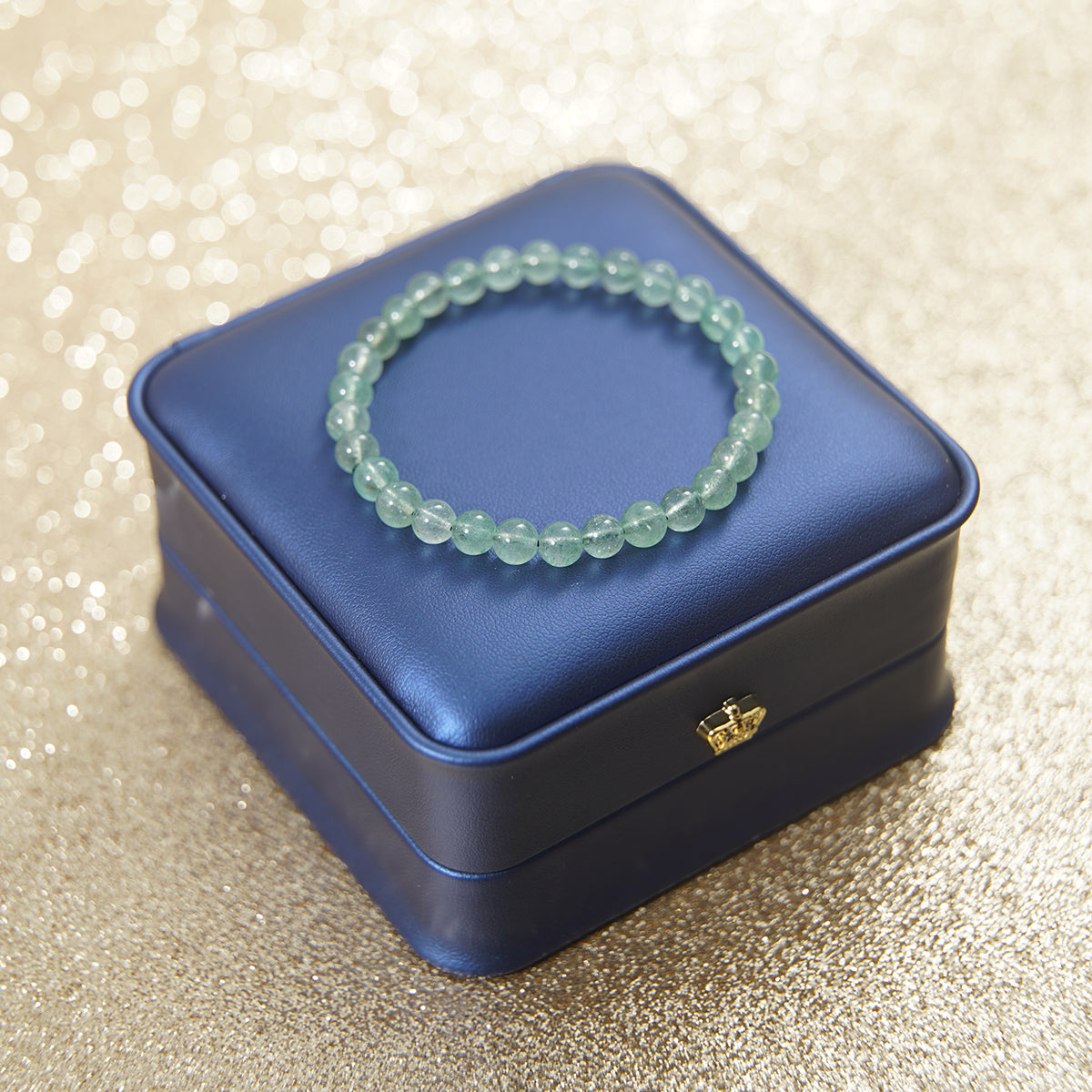 Green Weathered Agate Crystal Bracelet Stone Handmade