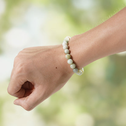Amazonite Crystal Handmade Bead Bracelet
