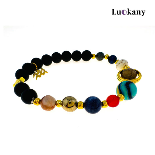 Aquarius Zodiac Crystal Bracelet