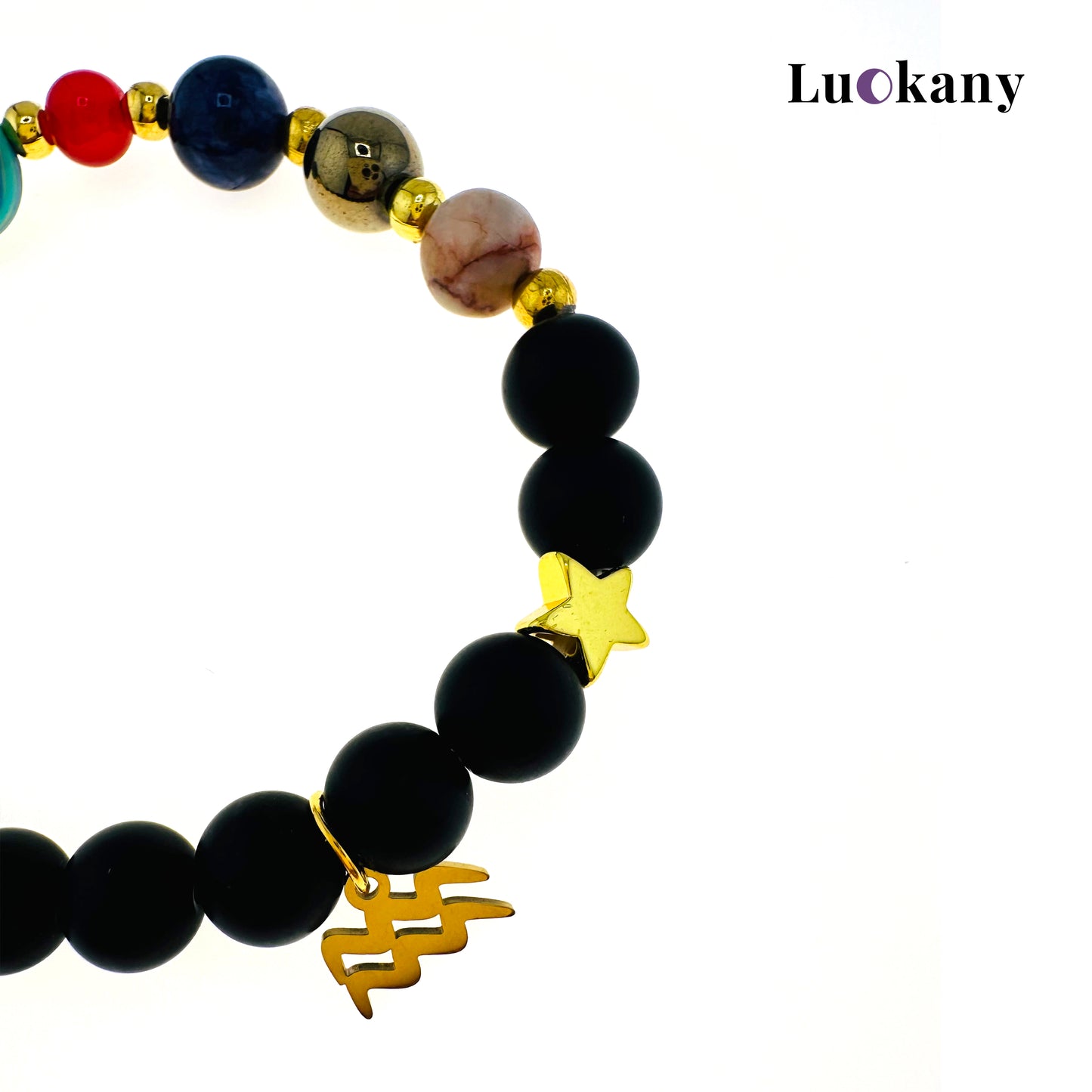 Aquarius Zodiac Crystal Bracelet