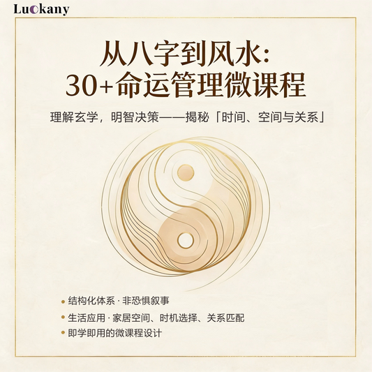 从八字到风水：30+节「命运管理」微课（持续更新）